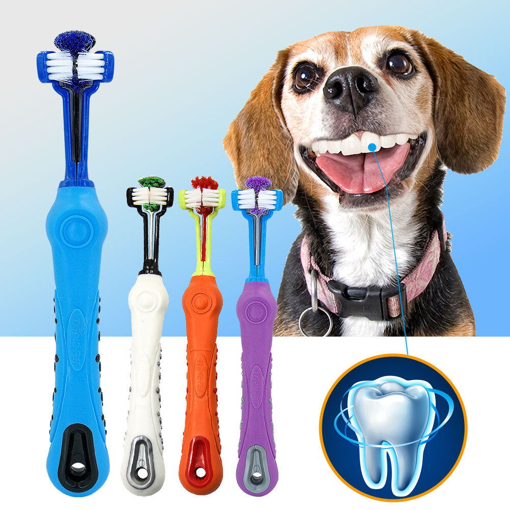 Pets Toothbrush With Three Sides - petsvine
